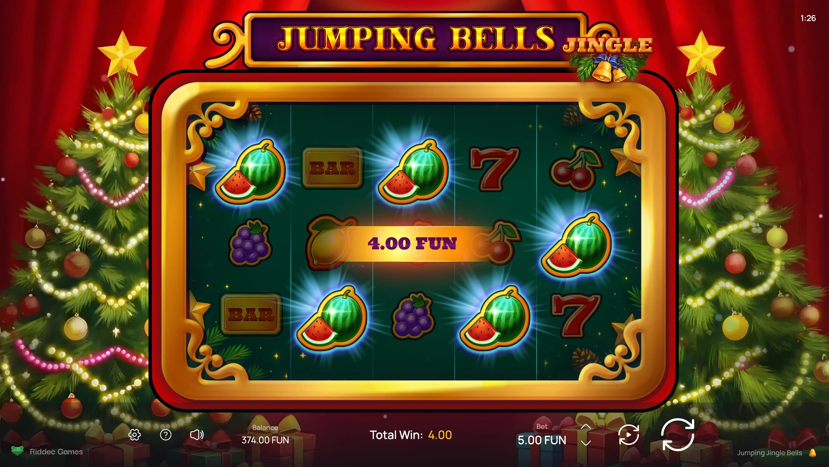 Jumping Jingle Bells — Bet Ways feature screenshot | Riddec Games