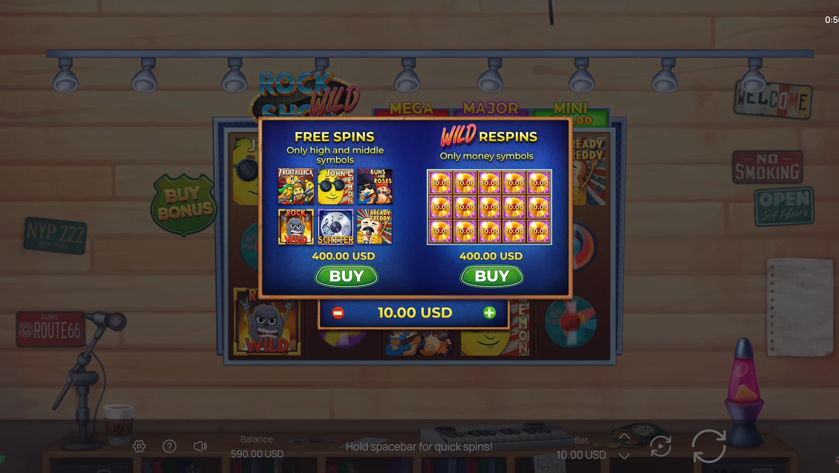 Rock Wild Shop — Buy Feature feature screenshot | Riddec Games