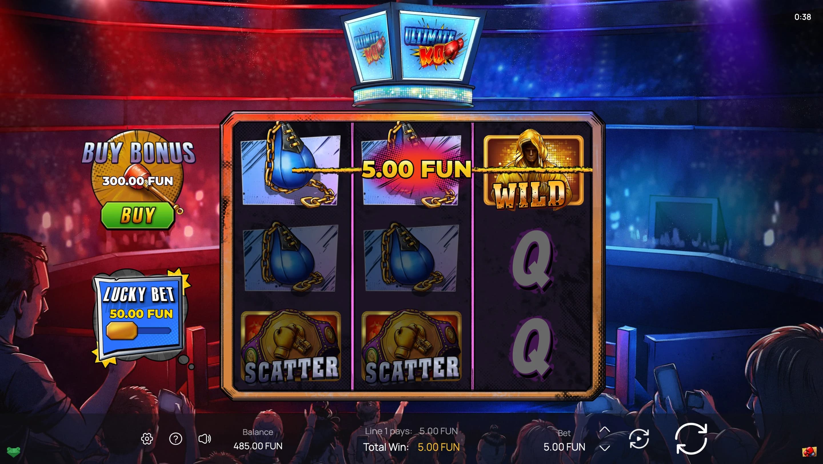 Ultimate KO — Paylines feature screenshot | Riddec Games