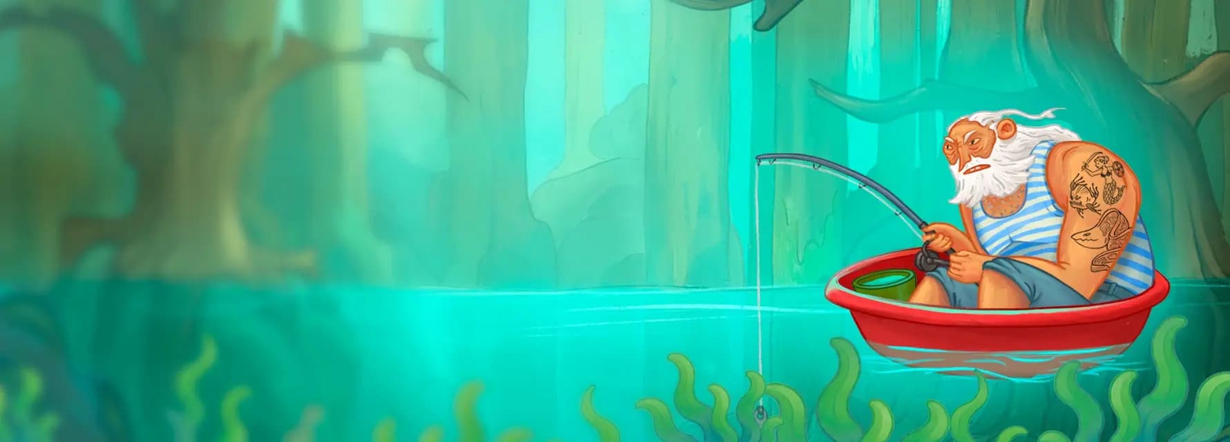 Filthy Fishin' — casino game hero banner | Riddec Games