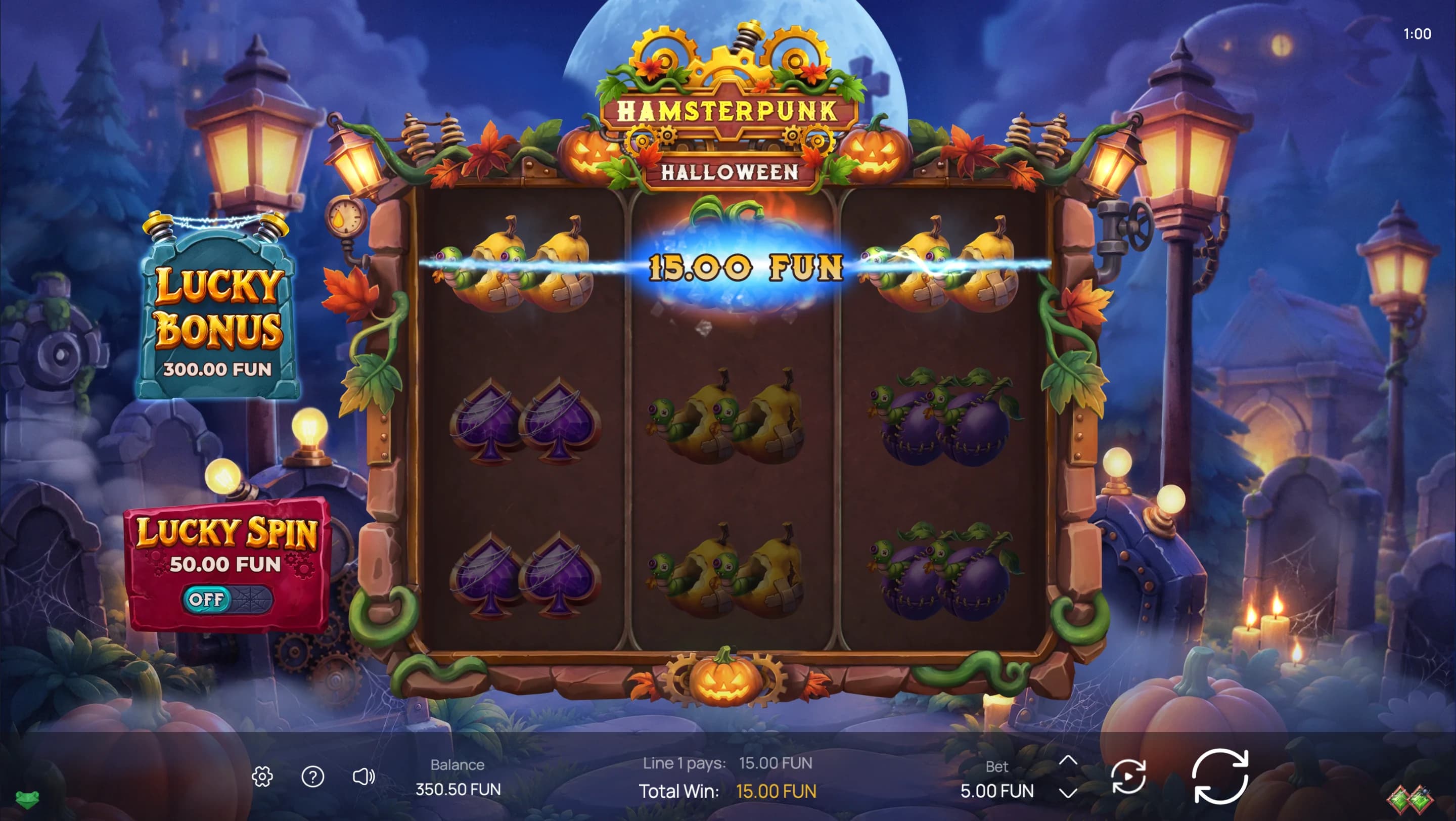Hamsterpunk Halloween — Paylines feature screenshot | Riddec Games